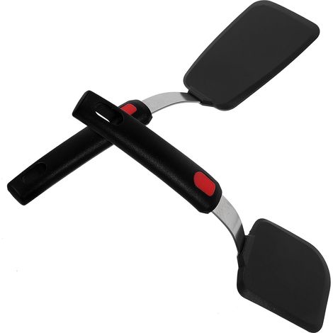 Lot de 2 Set de Set de Spatules en Silicone Flexibles Résistantes la Chaleur et Réutilisables pour Cuisson Antiadhésive de Crêpes, Œufs et Pancakes Cuisine (1/4)