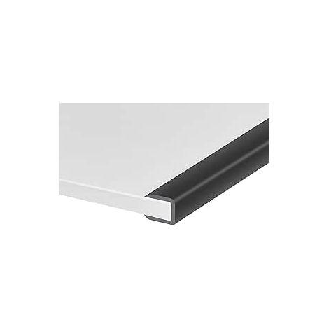Bordure en Caoutchouc, Protection de Bord Flexible autocollante, en Forme de U pour Verre, Miroir et contreplaqué, matériau EPDM, Taille 8 mm, Convient aux Bords de 7 à 9 mm d'épaisseur, Noir (1/5)