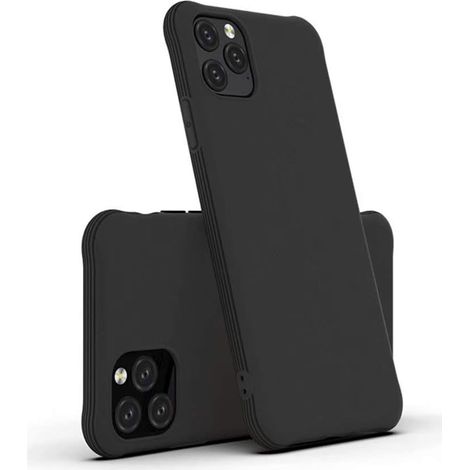 CUSTODIA PER APPLE IPHONE 11 PRO IN SILICONE SOLIDO CON RETRO NERO A2160 (1/5)