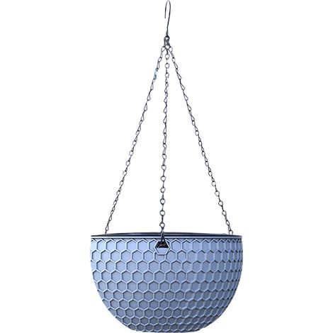 Pot Suspensoire - Pot à Plantes avec Absorption Autonome d'Eau - Design en Nid d'Abeille - Pour Intérieur et Extérieur - Diamètre 20 cm - Lot de 1 (1/3)