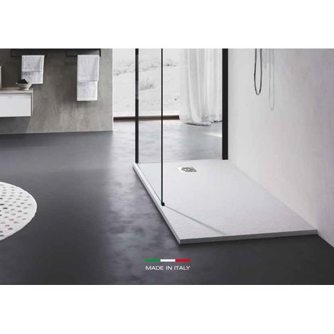 Piatto doccia dixi mineralsolid ardesia cm 140x80 h 3 cm bianco opaco (1/5)