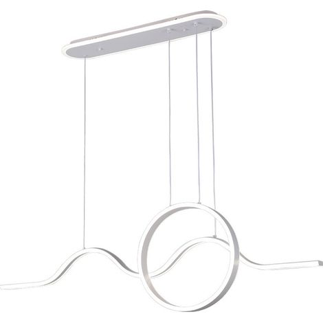 Colgante Year Blanco 177w 3000-4000-6000k 15756lm  C/luz Ambiente Remoto Y Reg.intensidad Regx120x15cm