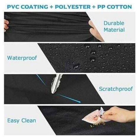 Bâche pour Voiture SUV Impermeable 480 x 175 x 150cm Noir Extérieur Housse de Protection Auto SUV Étanche Couverture SUV,