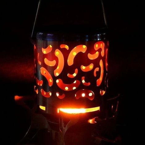 Mini chauffage de camping en acier inoxydable, chauffage de tente pour réchaud à gaz (1/4)