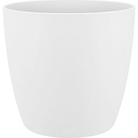 Elho Brussels Rund 30 - Blumentopf für Innen - Ø 29.5 x H 27.1 cm - Weiß/Weiss (1/5)