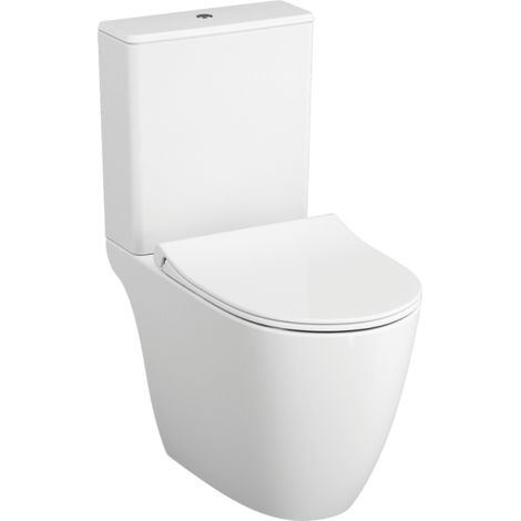 WC broyeur à poser sans bride – Abattant slim frein de chute blanc – Hygiène renforcée avec technologie VitrA Hygiene – Économie d'eau 3/6L