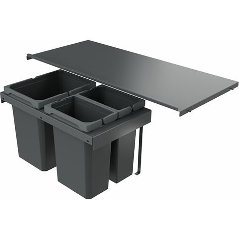 Naber Abfallsammler Cox Stand-UP® 350 K/900-3, für vorhandenen (tiefengekürzten) Auszug, anthrazit (1/3)