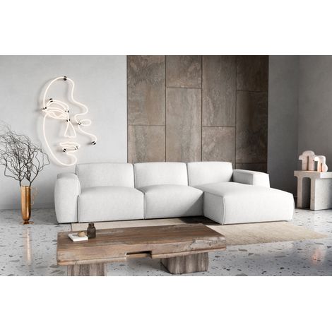 Divano letto angolare destro con vano contenitore Hudson in grigio chiaro del produttore - VINOTTI (1/5)
