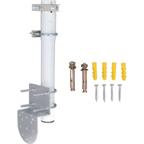 Kit d\'installation de poteau d\'antenne avec vis en U, support de montage mural court sur le toit pour antennes paraboliques rectangulaires Starlink V2.