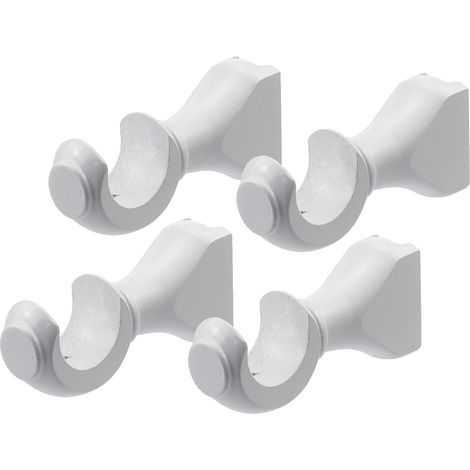 Support de tringle à rideaux classique en bois massif, 4 pièces (1/5)