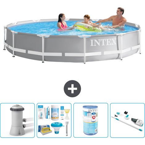Intex Piscina Prism Frame Rotonda - 366x76 cm - 7-pezzi  S42134 (1/4)