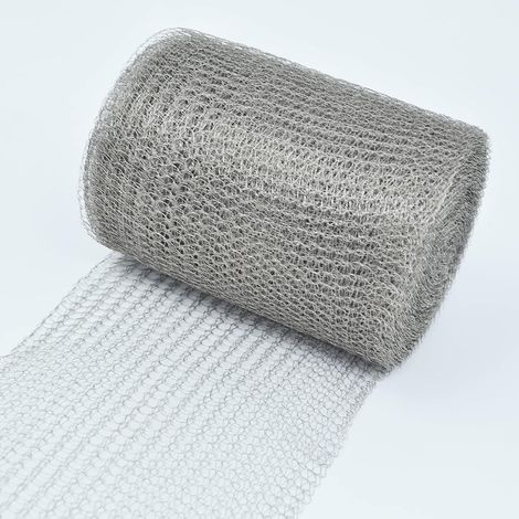 Treillis métallique en acier inoxydable, 12,7 cm x 6 m, maille fine, maille en acier inoxydable pour la protection des rongeurs, remplissage de trous, protection des semis et des graines (1/5)