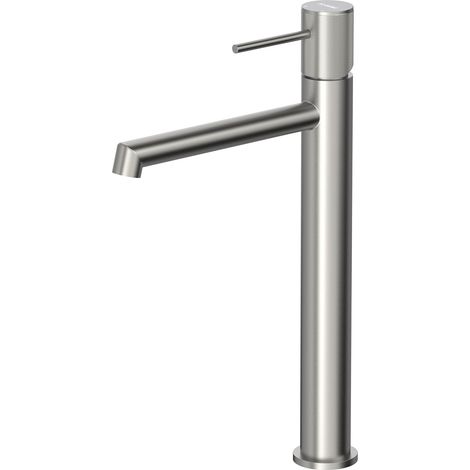 Mitigeur Lavabo Haut, Robinet Salle Bain, Mitigeur pour Vasque a Poser, Robinet de Lavabo Haut Salle de Bains en Acier Inoxydable, Hauteur de Bec de 250mm, Nickel brossé. (1/5)
