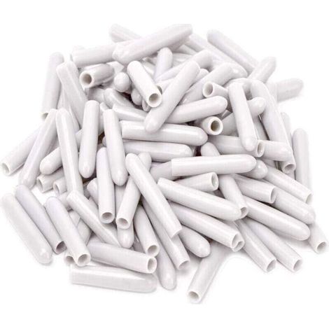 120 Pièces Capuchons Pour Lave-Vaisselle, Diamètre intérieur 3MM PVC Housse De Protection, Panier à Vaisselle，325mm (Blanc)