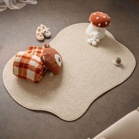 Tapis contemporain de forme organique - Latoon - Grège - 160 x 240 cm