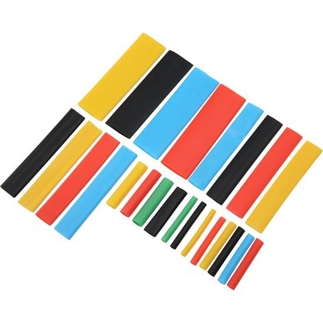 Kit de 328 gaines thermorétractables multicolores en polyoléfine pour isolation électrique, ratio 2:1 (1/5)