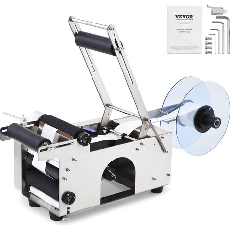 VEVOR Mt-50, etikettierer Halbautomatische Rundflaschenetikettiermaschine und ist weit verbreitet in der Kosmetik-, Getränke-, Lebensmittel-, Lebensmittel-, täglichen chemischen und andere Industrien (1/5)