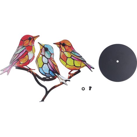 Oiseau Métal Alliage Déco Maison - Ornement Artisanal Anti-Stress à Base Amovible (1/5)