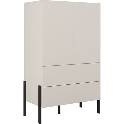 Armario de 2 puertas y 2 cajones Bérénice Cashmere (1/5)