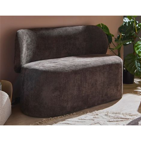 Yak Sofa 2P Dickes braunes Chenille 120 cm. 120 x 55 x 73 cm (1/3)