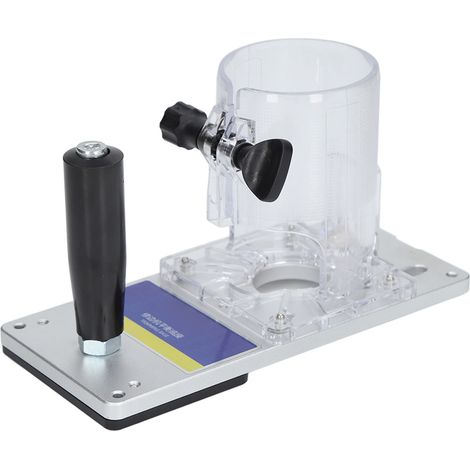 Transparente Fräsbasis aus Kunststoff für Spindelfräsen, Profi-Standard, 6,5 cm Durchmesser, Holzbearbeitungszubehör (1/5)