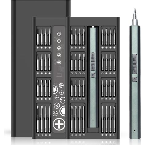 tournevis de precision, 66 en 1 Kit mini tournevis electrique sans fil avec Chargement USB (1/5)
