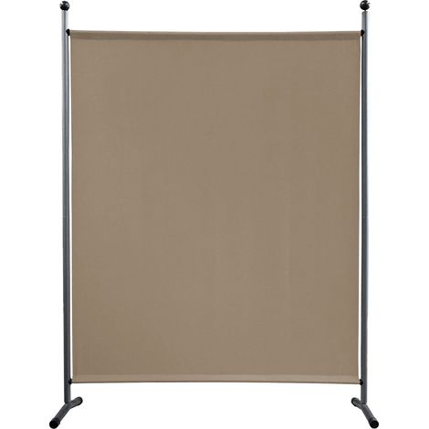 Paravent 150 x 190 cm Stoff Raumteiler Groß Stellwand Trennwand Balkon Sichtschutz Beige (1/5)