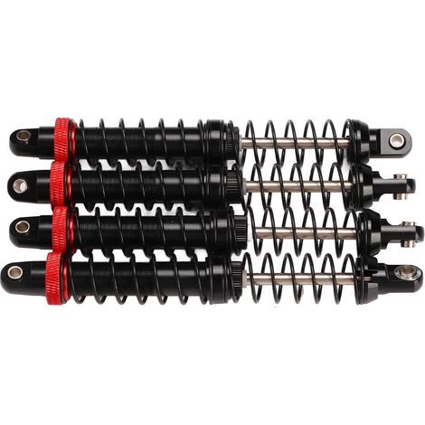 4 Pièces Amortisseurs Haute Performance pour Voitures RC, Alliage d'Aluminium Usiné CNC 110mm, Suspension Universelle