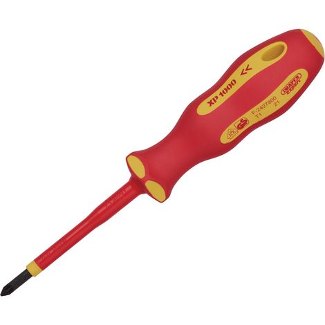 Draper 965PZ Expert Ergo Plus VDE No.1 x 80mm PZ Slot Insulated Screwdriver for Electrical and Precision Work (1/2)
