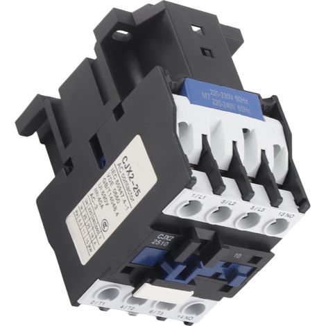 Contacteur modulaire CJX2-2510, bobine 220V CA, intensité 25A, pour commande moteur et circuits industriels (1/5)