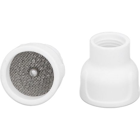 SJLERST Lot de 2 Buses TIG en Céramique, Embout de Soudage Blanc avec Filtre 2,4 mm et Trou Central, Accessoire pour Pistolet de Soudage à l’Arc sous Argon (1/5)