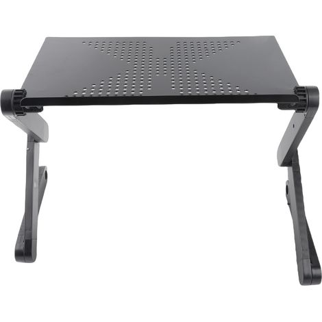 Table de chevet en alliage d'aluminium, hauteur réglable, portable, légère, robuste, pliable, table pour ordinateur portable idéale pour le bureau à domicile. (1/5)
