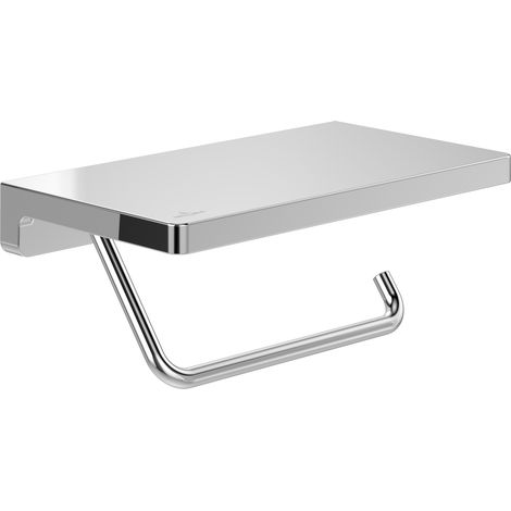 Villeroy & Boch - Porta carta igienica a parete con coperchio. ottone. finitura cromata. rettangolare (1/2)