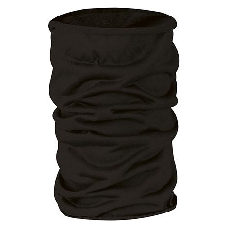 Braga de cuello tejido fino de punto liso 100% poliéster RUNNER Adulto Negro