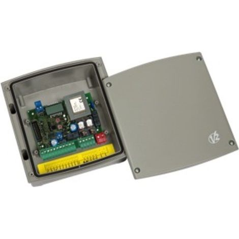 V2 – Armoire de commande 230V pour motorisation de portail – Platine numérique avec afficheur et entrées pour sécurité – Easy-Top 12C045