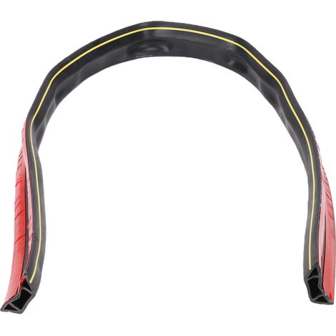 Cache-câbles de sol flexible en PVC de 1 m pour rallonges électriques, utilisable en intérieur, extérieur, à la maison ou au bureau. (1/5)