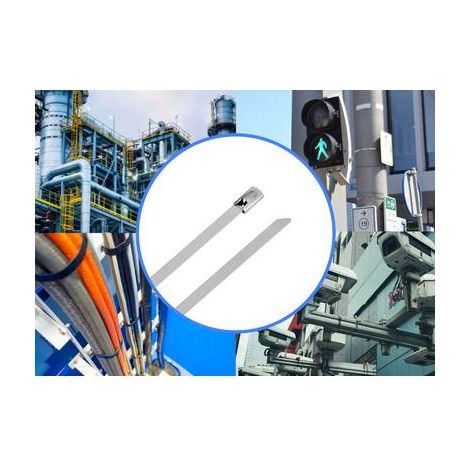 TRU COMPONENTS TC-12656560 SERRE-CÂBLES EN ACIER 680 MM 4.6 MM AISI 316 100 PC(S)