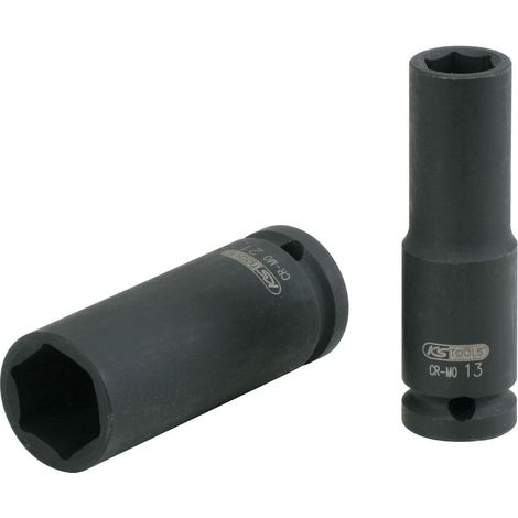 KS Tools 515.1123 Bussola Esagonale per Avvitatori ad Impulsi, Lunga, 23 mm, 1/2"
