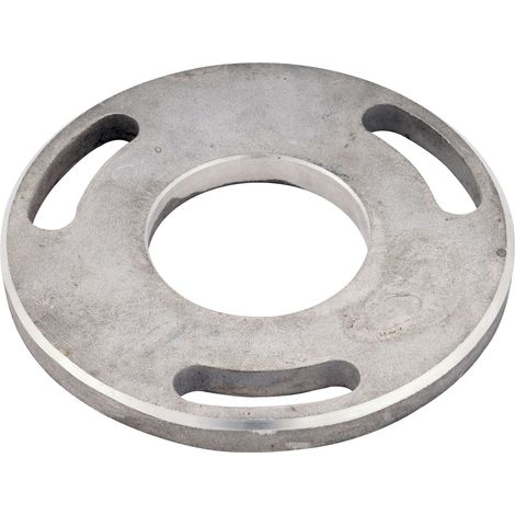 CROSO Bodenplatte mit 3 Langlöchern, ø 100 mm, Loch ø 43 mm,Edelstahl V2A