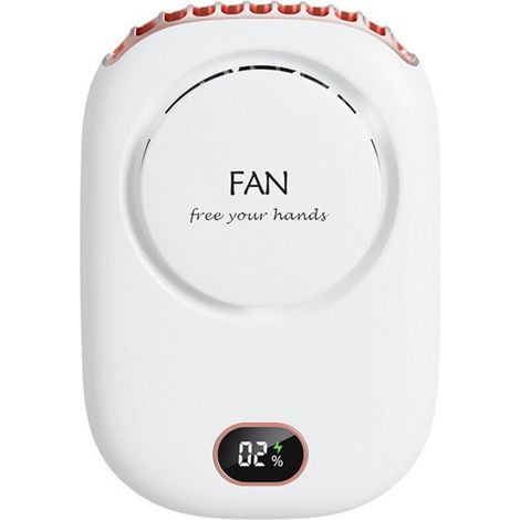 Mini ventilateur USB portable avec 3 vitesses réglables, multifonction, batterie rechargeable et écran LED pour les voyages, la maison, l'extérieur et le bureau (blanc)