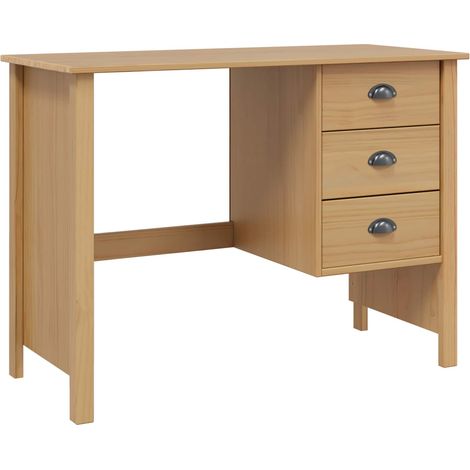 Maison Exclusive - Schreibtisch mit Schubladen HILL Honigbraun 10