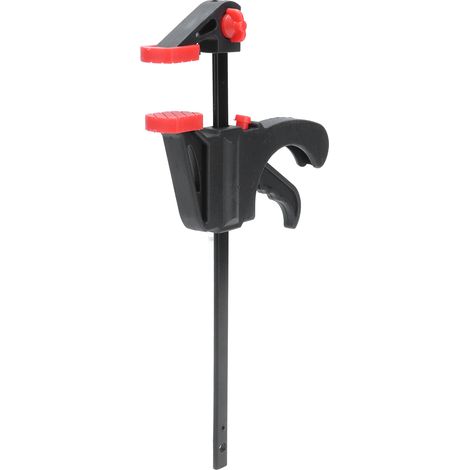 Serre-joint bois résine acier A3 noir 19,5 cm établi menuiserie 1 pièce poignée confort déclencheur une main (1/5)