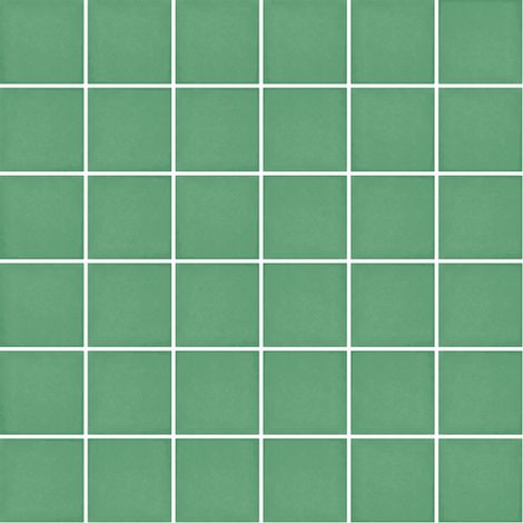 Mosaïque de grès cérame PICCOLO SILK 5x5cm (finition satinée) -  Fern green - -  204 - Fern green - boîte de 0.93 m2