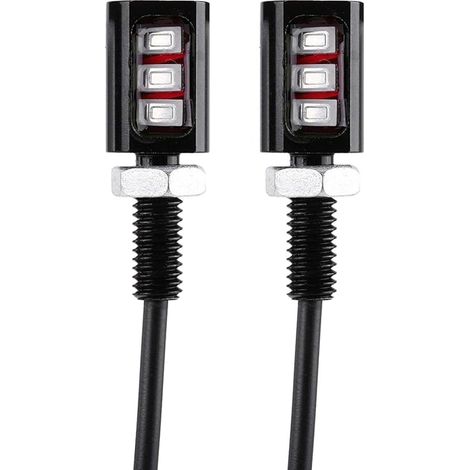 Lumière de plaque d'immatriculation 12V LED lampe étanche vis boulon universelles pour voiture moto(Lumière bleue)+eclairage p (1/5)