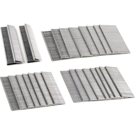 Lot de 1600 Clous 18GA et Agrafes/Type 90 18GA Pour Agrafeuse NTC0040/NTC0023, Cloueuse Pneumatique et Agrafeuse Electronique (NTC0040/NTC0023 Non Inclus) (1/5)