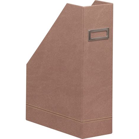 RHODIA 194544C - Portariviste Palissandro-10 x 25 x 31 cm - Cuciture sellaio arancioni - Esterno simil cuoio-Collezione Home Office Rhodiarama - Organizzazione per ufficio e Archiviazione di design (1/2)