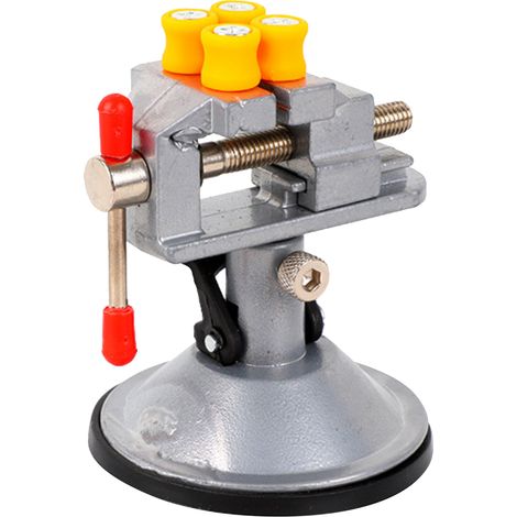 Mini tornillo banco ventosa base giratoria 360°, para esculpir manualidades y bisutería, fijación firme