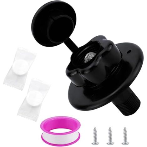 Raccord d'entrée d'eau pour camping-car (1 pièce) avec clapet anti-retour, compatible avec les diamètres extérieurs de 1" et intérieurs de 3/4", connecteur d'entrée d'eau (1/4)