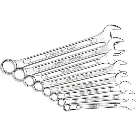 Juego de llaves mixtas Brüder Mannesmann M 130-08 cromo 8 a 19 mm