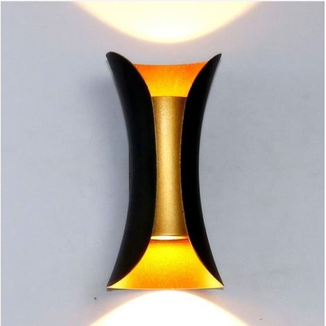 10W Moderne Innenwandleuchte Außenwandlampe Up Down Metall Wandlampe 3000K Warmweiß (1/4)